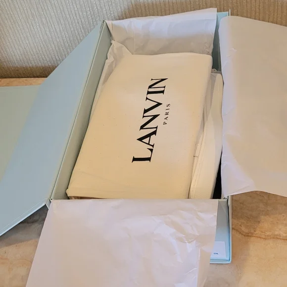Lanvin DDB0 white Leather Sneakers MSRP $650